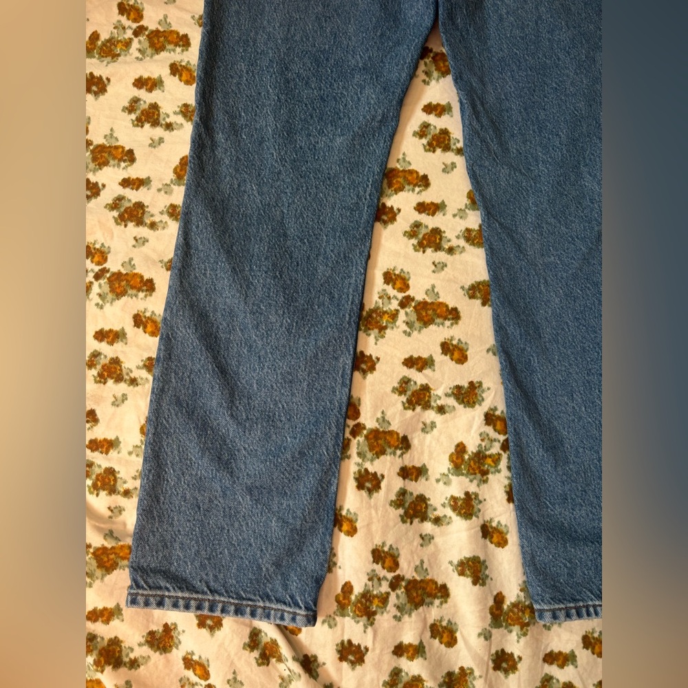 Reformation Cynthia High Rise Straight Jeans Button Fly Colorado Wash Size 26 - Picture 13 of 16